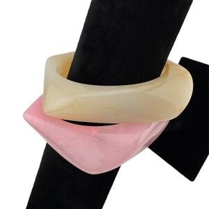 Urban Outfitters Acrylic Chunky Bangle Bracelet Set